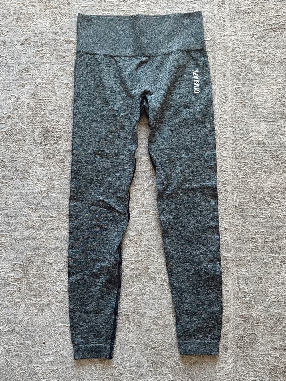 Gymshark Adapt Marl Gray Seamless Athletic Mid High to Rise Leggings Sz Small